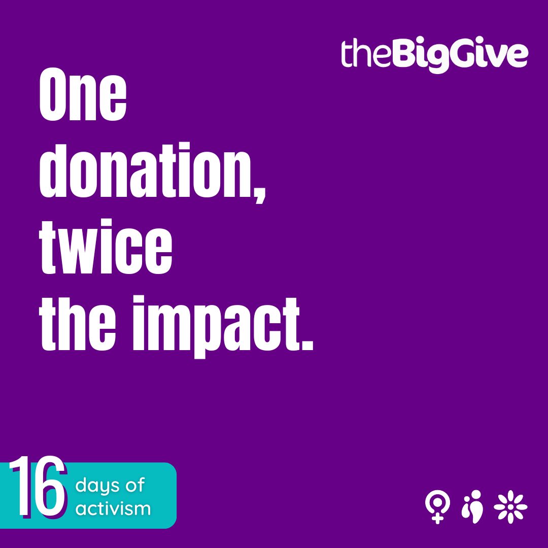 Promotional image for the Big Give, with text that says: One donation, twice the impact.