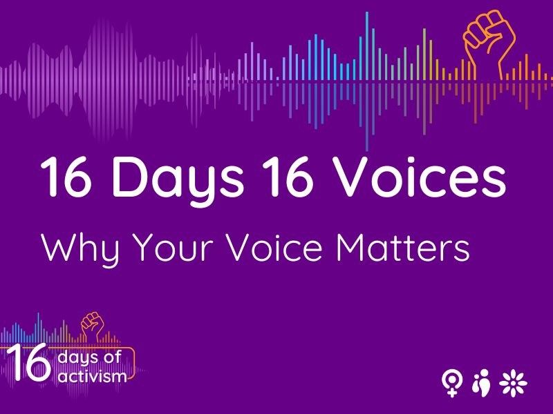 16 days, 16 voices; why your voice matters